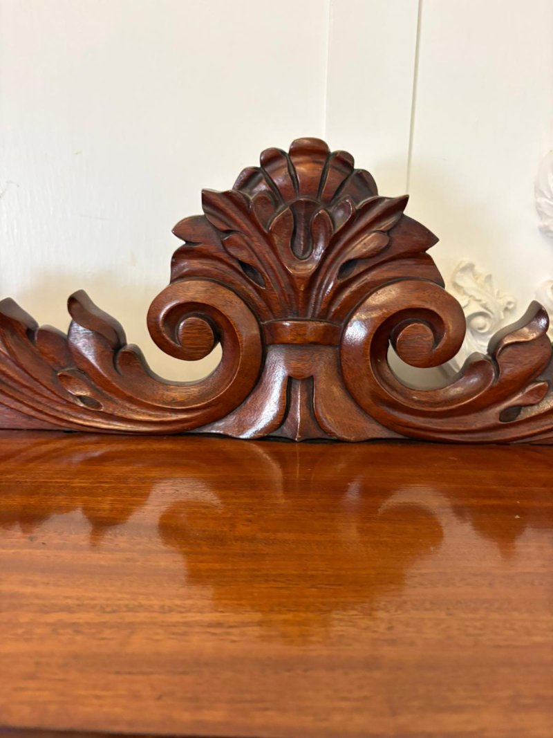 Antique Victorian Quality Figured Mahogany Two-Tiered Chiffonier / Sideboard
